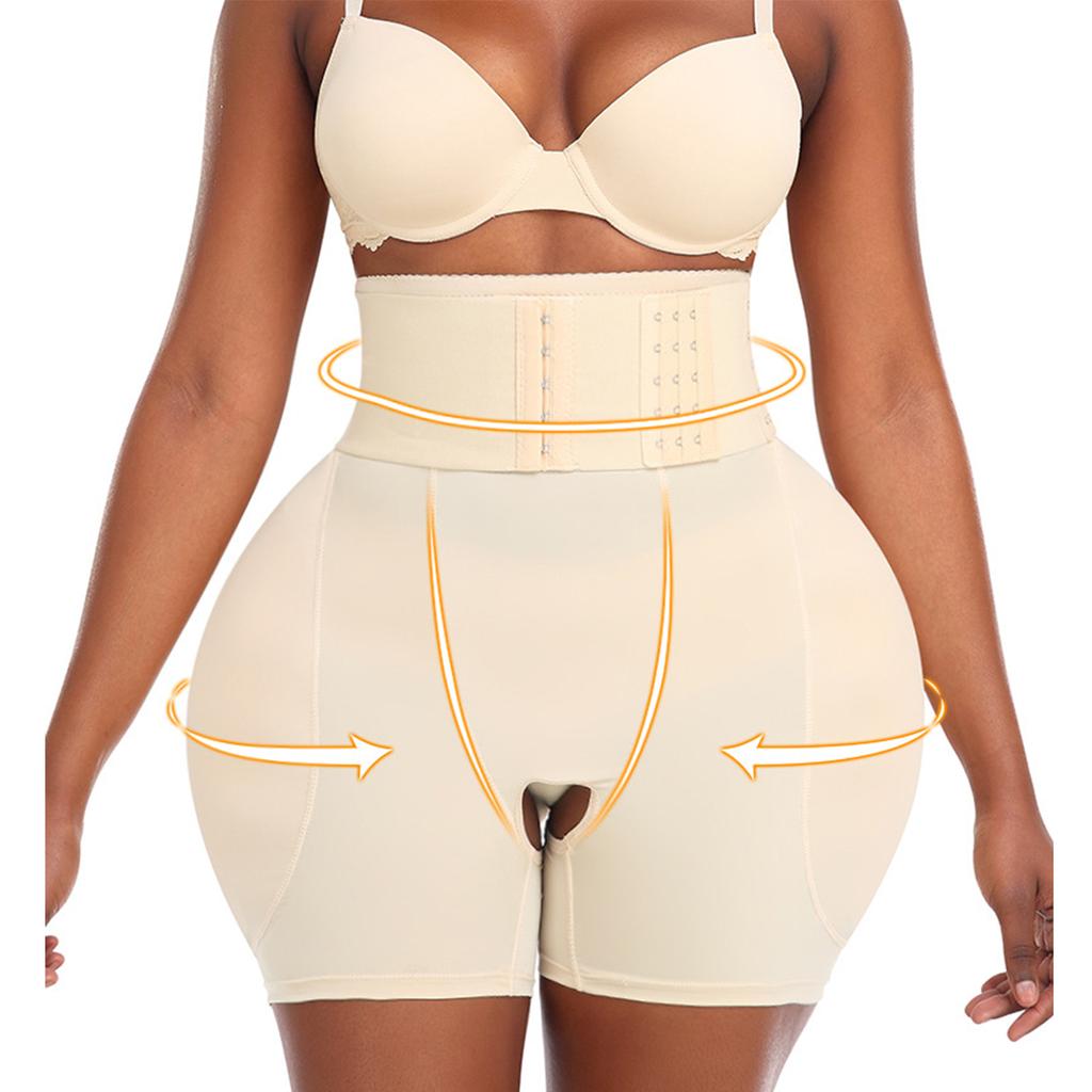 Lilvigor Набедренные подушечки для женщин Корректирующее белье с поясом набедренной подушечки Набедренные подушечки для увеличения ягодиц Трусики для контроля живота на каждый день