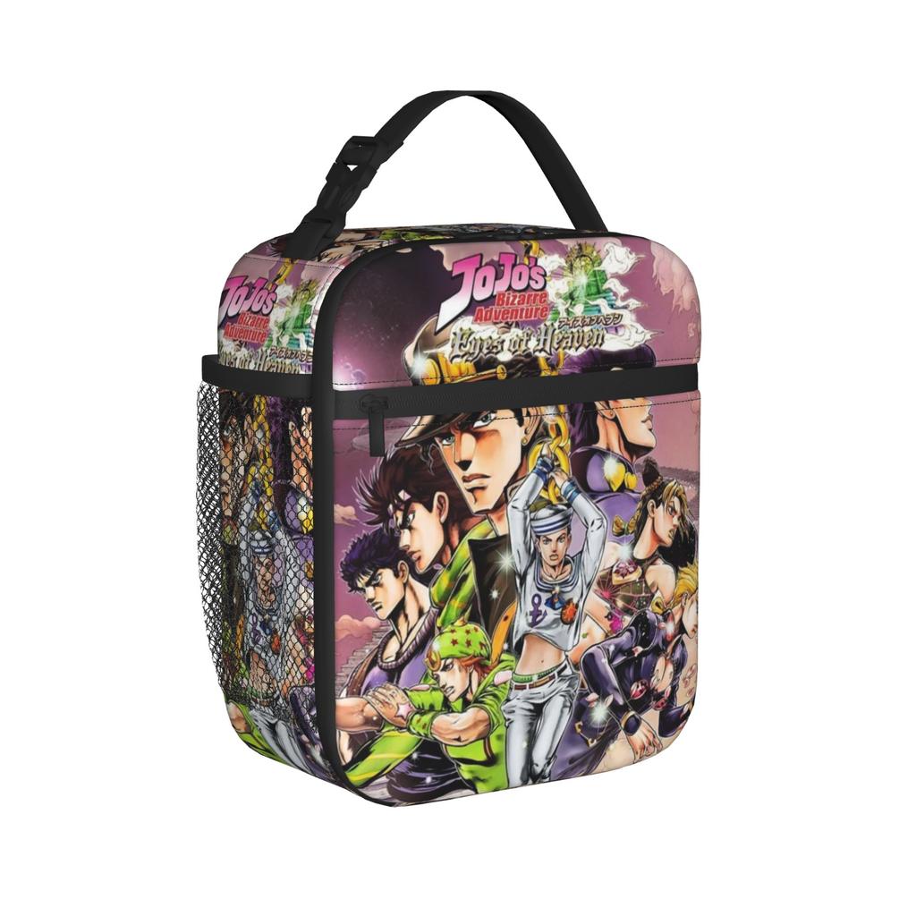 Горячая J-JoJo's Bizarre Adventure Изолированная сумка-ланч Термосумка Многоразовая, Контейнер для обеда Большая вместимость Сумка-тоут Ланч-бокс Пенал для бенто