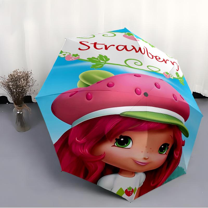 1pc Strawberry Princess5 Umbrella, Sun Protection, And UV Shielding. It Has Eight Sturdy Ribs for Outdoor Use And Perfect Gift