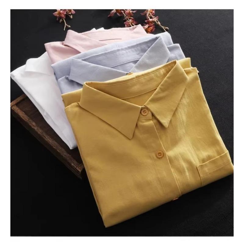 White Shirt Women 2025 Spring Summer Korean Fashion Simple Solid Color Long Shirts Lady Loose Breathable Midi Shirt and Blouse