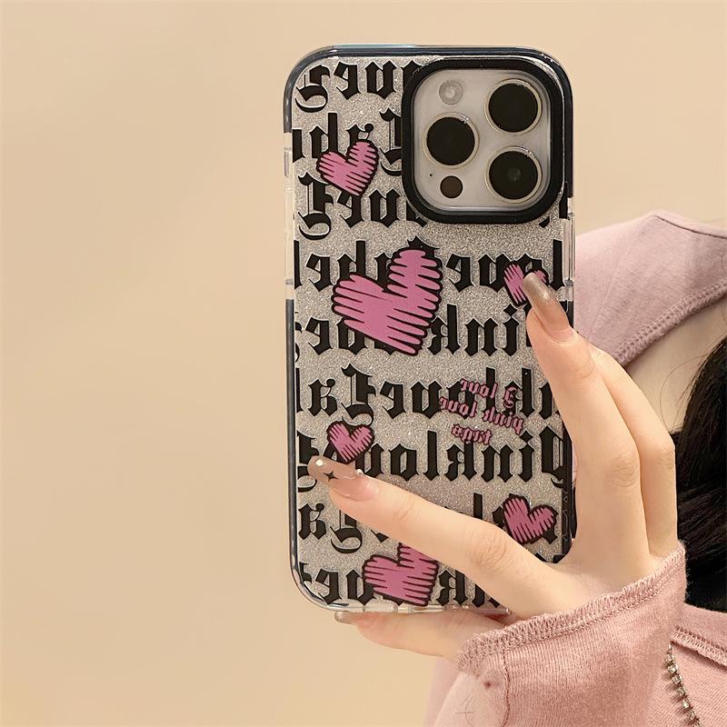 Zhitai Dual-Color Black Circle Case for Apple 16Pro, iPhone 11 Pro Max, with Chain