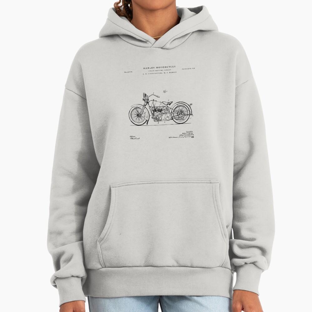 Cool Trendy Black White Abstract Pattern Premium Oversized Hoodie