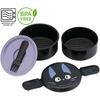 Skater Round Lunch Box 500ml with Fork 2-Tier Made in Japan Ghibli Jiji from Kiki's Delivery Service