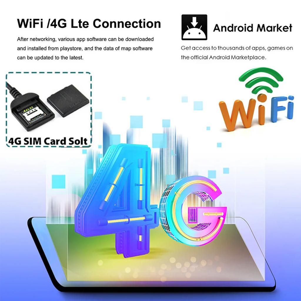 10,1-дюймовый Android Double 2 DIN Car Radio Stereo Multimedia Player GPS Navi Wifi EU-Maps USB DVR Camera-AHD Carplay Audio