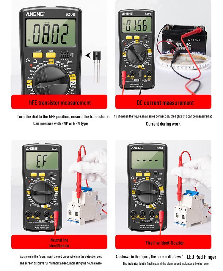 ANENG SZ08 Precision Digital Multimeter for Electrician Maintenance