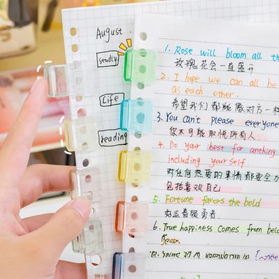 10 шт. Прозрачный толкатель для скрепок Многоразовые зажимы для файлов для студентов Офис Без пробивки Переплет Органайзер для документов