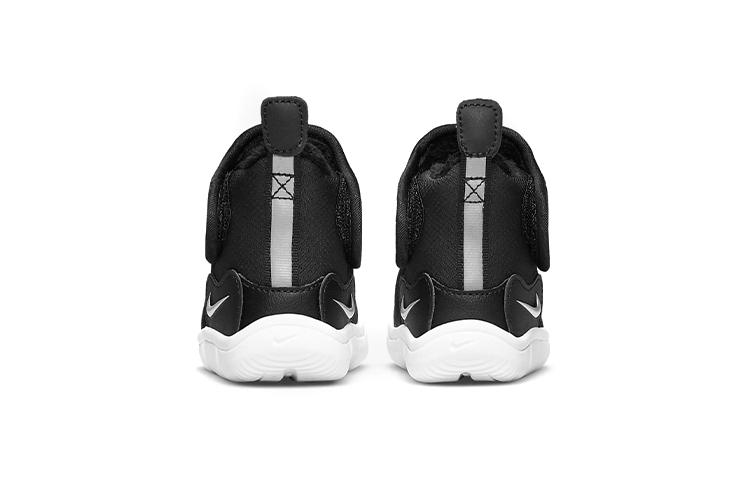 Nike Детские кроссовки для начинающих, удобные, нескользящие, с амортизацией, износостойкие, термо, высокие, черные с серебристым, AV8338-005
