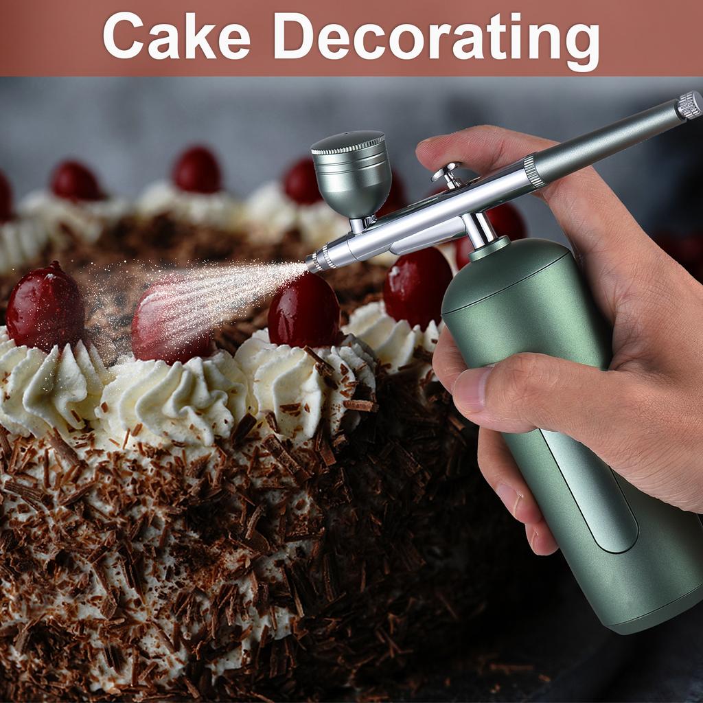 Portable Airbrush with Compressor Handheld Cordless Air Brush Pen Dual-Action 2-level Adjustable