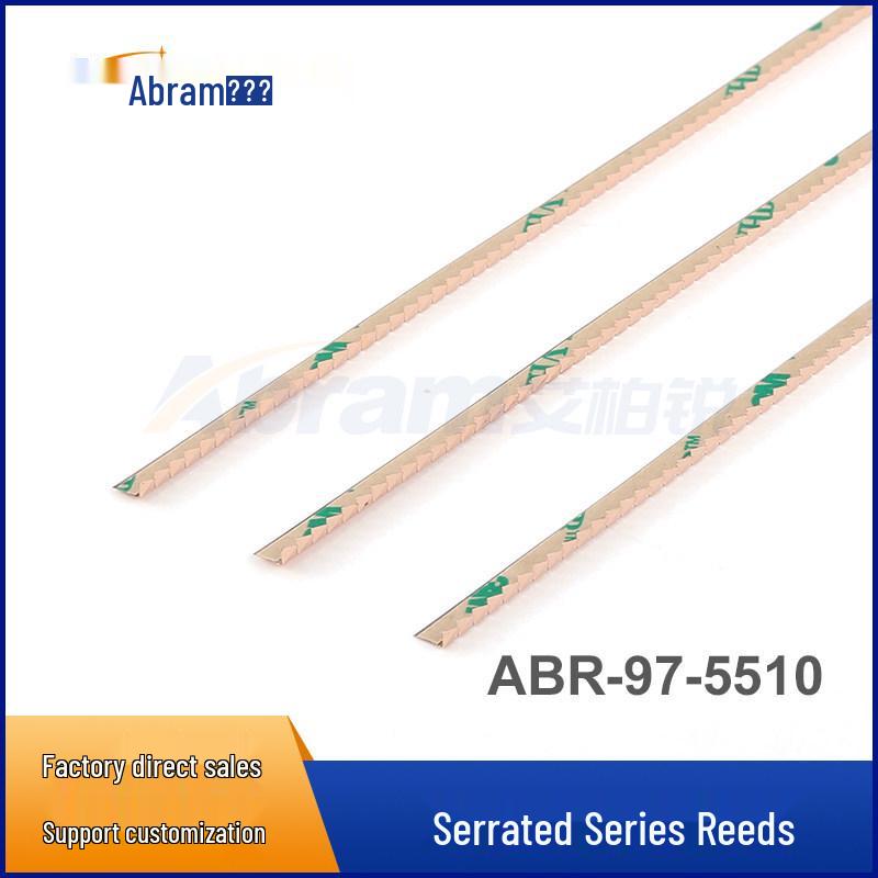Serrated Beryllium Copper EMI Shielding Contacts for Narrow Edges
