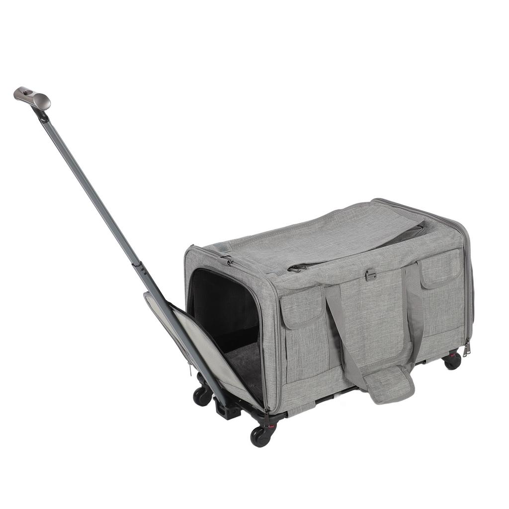 Переноска для домашних животных Многоцелевая портативная дышащая складная съемная переноска на колесах для собак и кошек