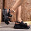 Women Summer 2023 Thick Bottom Non Slip Beach Shoes Woman Fashion Buckle Sports White Chunky Platform Sandals