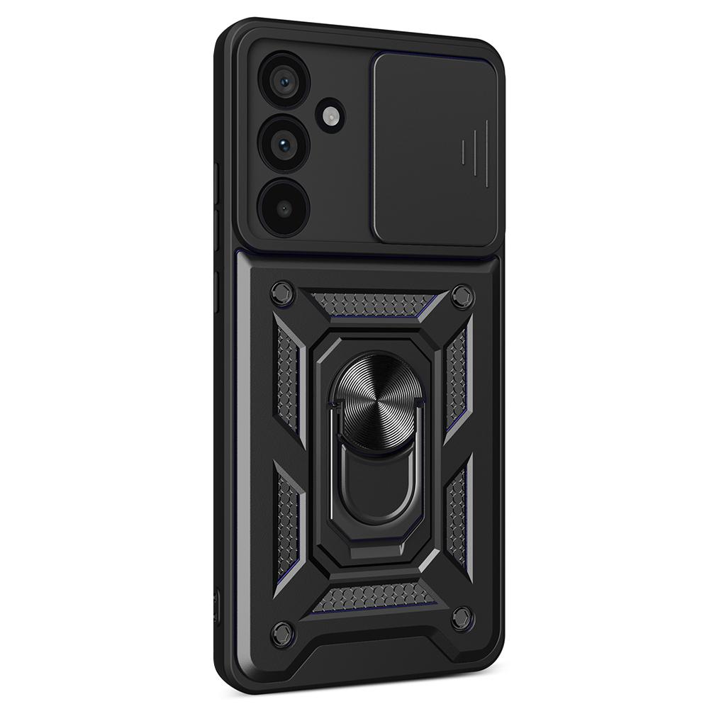 For Samsung Galaxy M55 5G/C55 5G/F55 5G Case Kickstand PC+TPU Phone Shell with Slide Camera Protective Cover