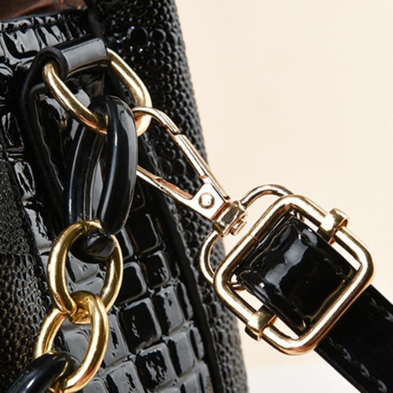 Yogodlns Женская большая сумка Дизайнерские роскошные сумки Крокодиловый узор Ведро Простая женская сумка через плечо