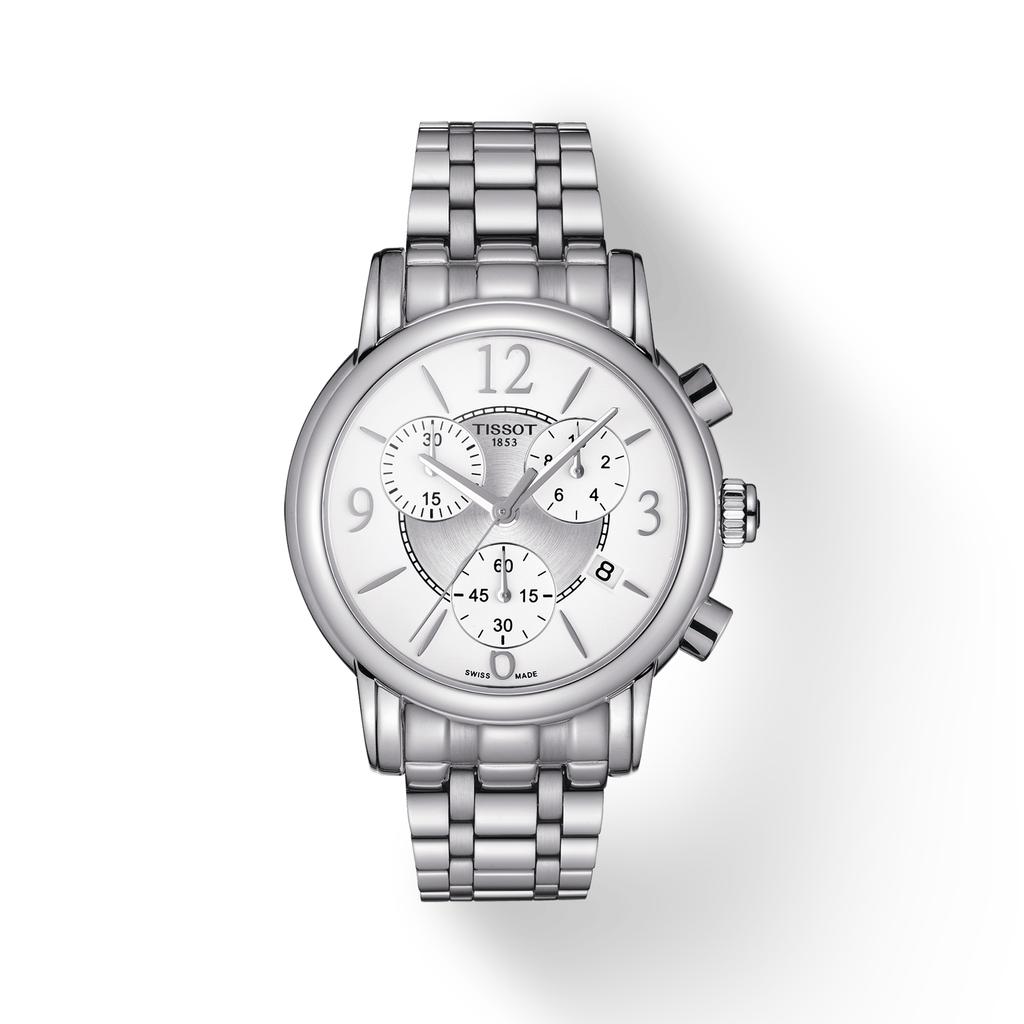 Tissot Мужские модные часы из нержавеющей стали с белым циферблатом T050.217.11.017.00