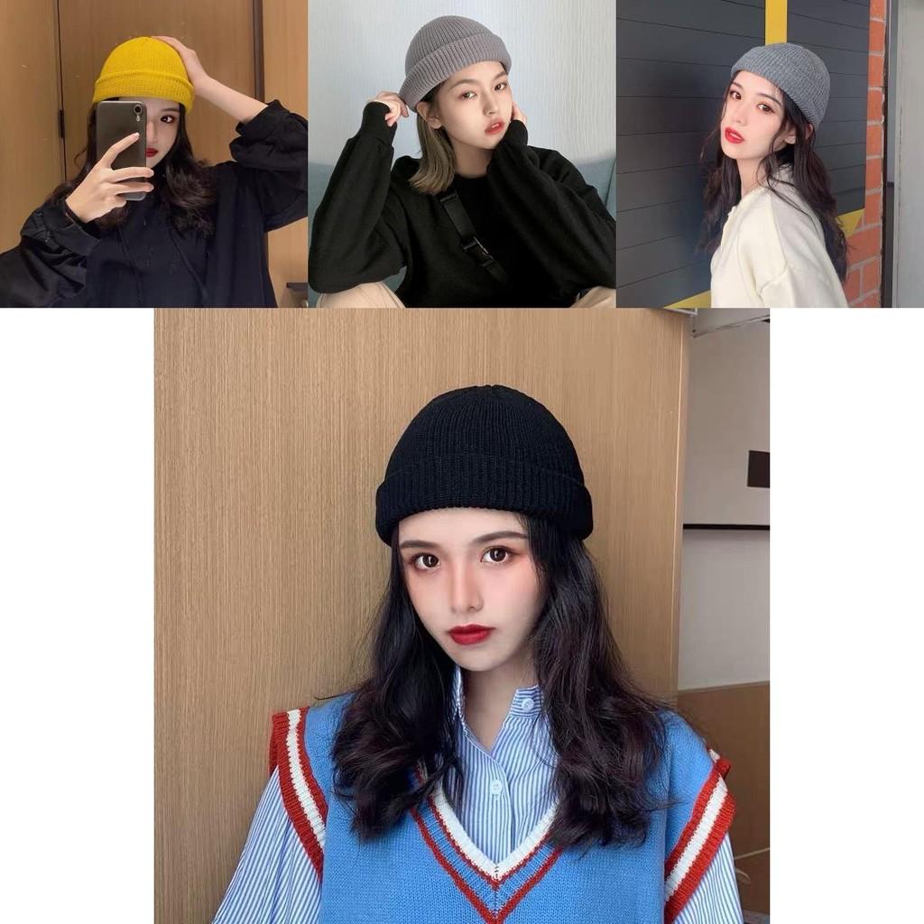 Теплая унисекс вязаная шапка с круглым верхом, хлопковая шапка, мягкий зимний комфорт