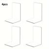 4/8pcs Transparent Acrylic Book Display Stand, Desktop Acrylic Book Storage Rack, Transparent Bookshelf Suitable for Office,Home