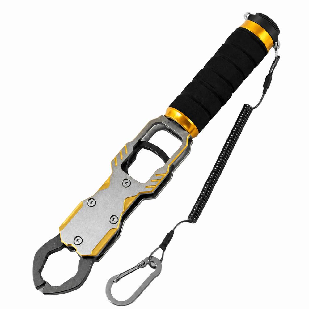 Aluminum Alloy Fish Lip Gripper with 40lb Scale Fish Holder Fishing Grabber  Saltwater Fishing