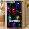 Beach TowelAmong Us Custom Name Text Personalized Soft Towel for Beach Pool Indoor Home Decor Gift