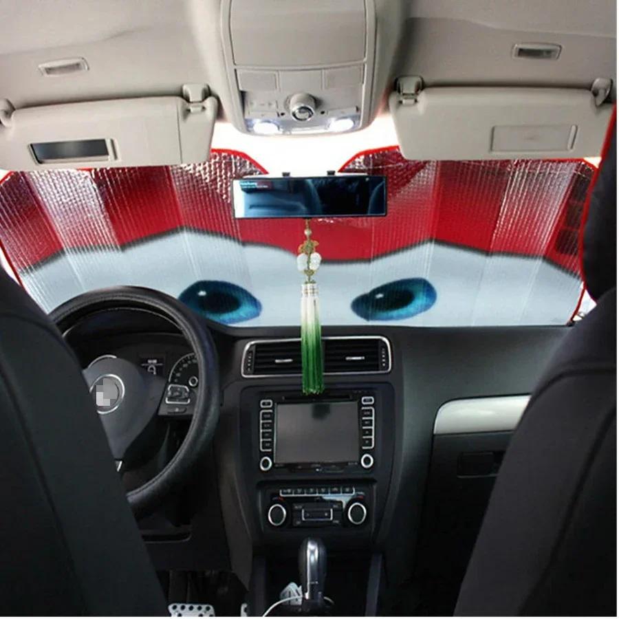 Car Window Solar Protection 6 Colors Eyes Heated Windshield Sunshade Windscreen Cover Sun Shade Auto Sun Visor Car-covers
