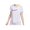 Nike Футболка с круглым вырезом и коротким рукавом с логотипом, женские топы, светло-фиолетовый DX1026-536
