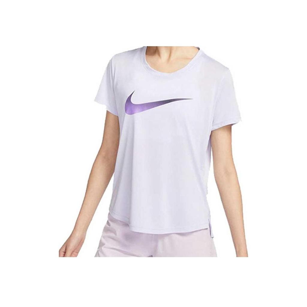 Nike Футболка с круглым вырезом и коротким рукавом с логотипом, женские топы, светло-фиолетовый DX1026-536