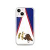 Coque iPhone - Multicolore - Drapeau Samoa Américaines - Souple - Compatible iPhone 14 - Verticale