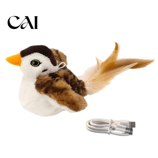 Flapping Cat Toys for Indoor Play Bat Toy, Electric Chirping Bird Interactive Rechargeable Bored Cats Plush Toy with Wings Kittens And