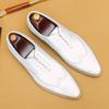 White Leather Shoes Men'S Leather Business Dress British Simple Pointed Oxford Shoes Brick And Mortar Store Men'S Shoes