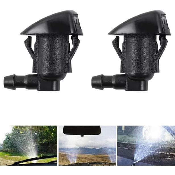 Mandark Car Windshield Washer Nozzle Hose Kit, 2Pcs Washer Nozzles &Gaskets, 12Pcs Hose Connectors, 10Pcs Hood Retainers, Fluid Hose And Fastener