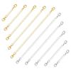 10Pieces Necklace Extenders Gold Silver Bracelet Anklet Extension Chains with Lobster Clasps and Closures 5/7/10/12/15cm
