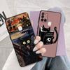 Милый чехол с изображением кота для Samsung Galaxy A20e A10 A40 A02s A03s A04s A03 Core A04 A50 A70 A10s A02 A01, мягкий черный чехол из ТПУ