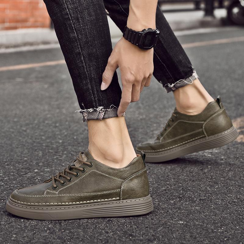 Italian Genuine Leather Casual Shoes Men's Lace Up Oxford Shoes Office Men's Dress Shoes