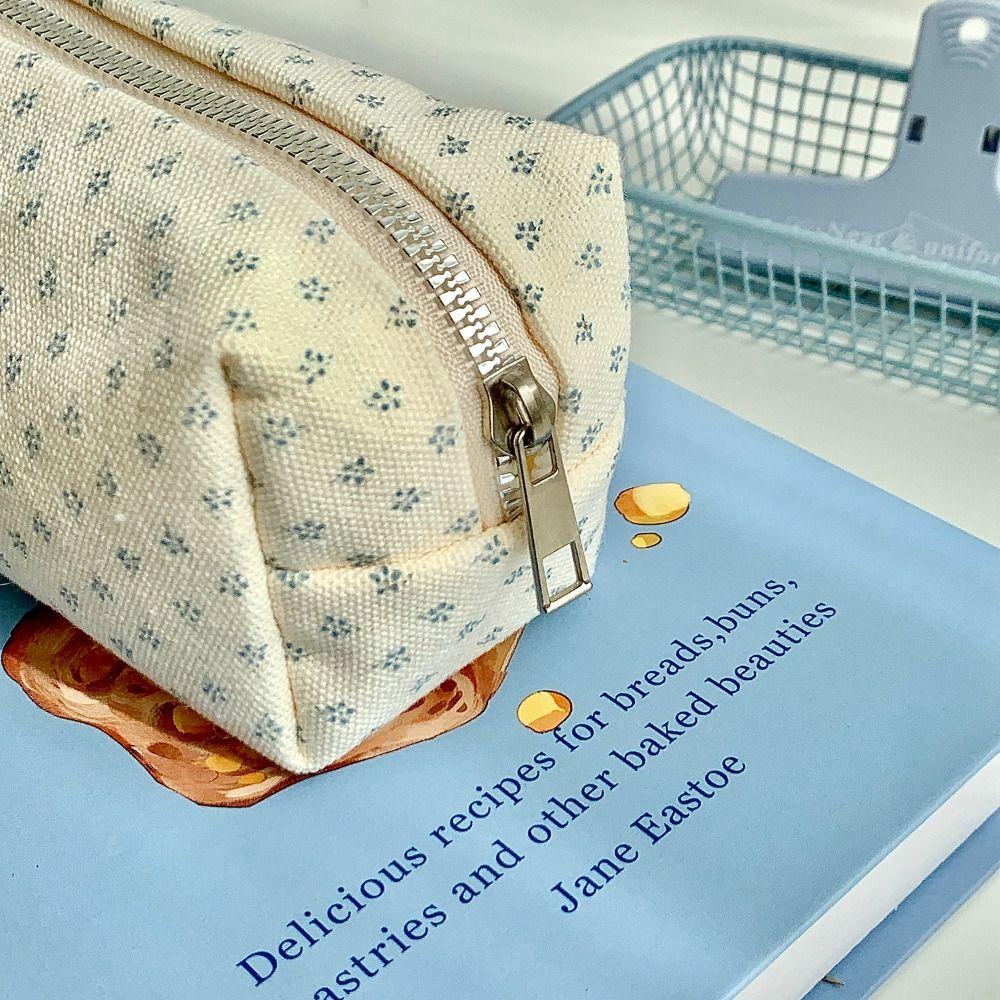 Пенал большой вместимости с цветочным принтом, органайзер для канцелярских принадлежностей, милый пенал, подарок