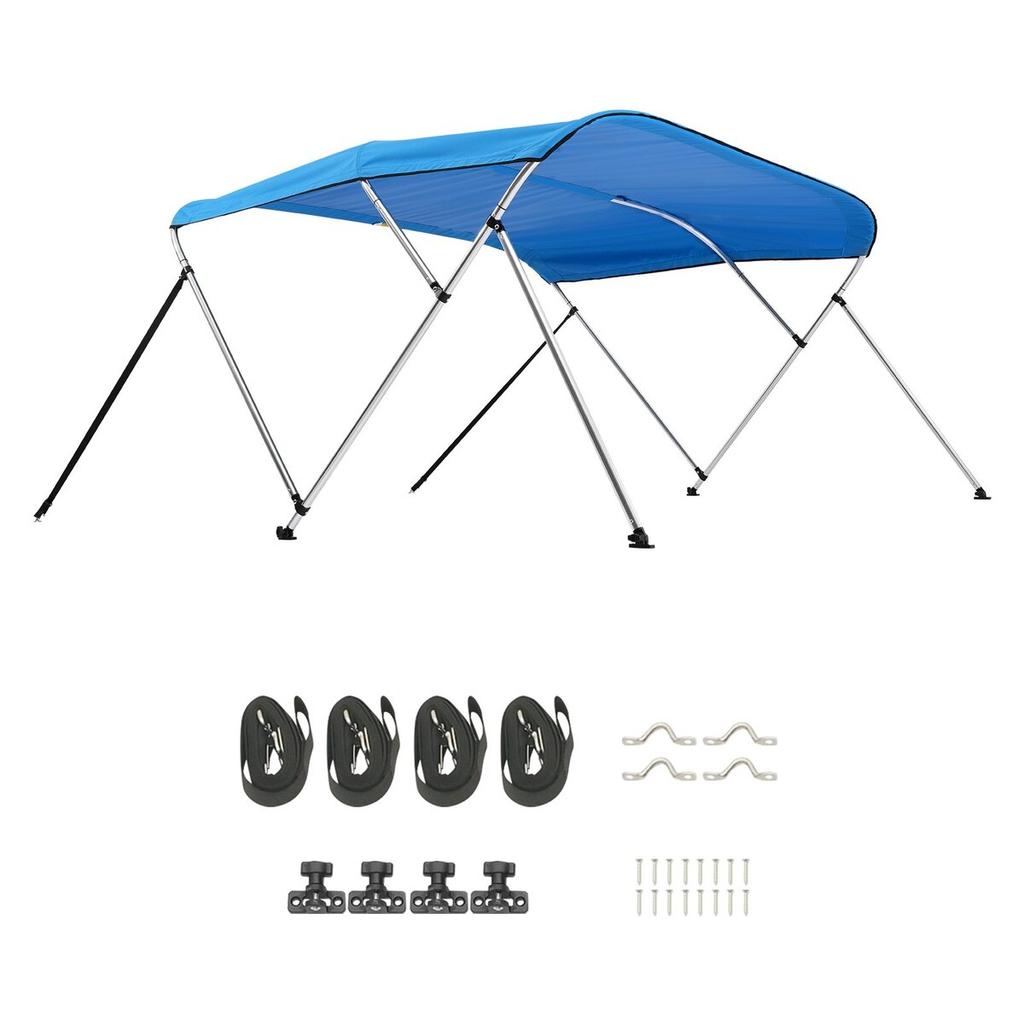 3 Bow Boat Bimini Tops 72"Lx(73"-78")W x 46"H Awning Canopy Pacific Blue