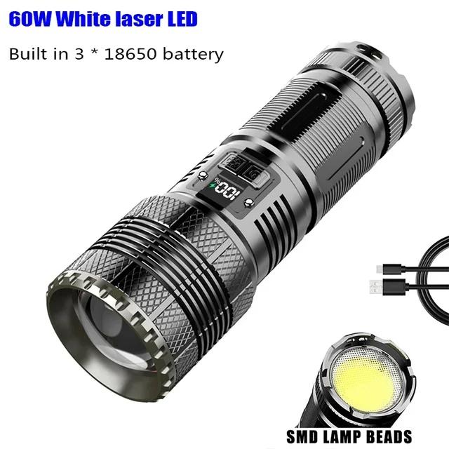 Светодиодный фонарик высокой мощности, супер яркий фонарик дальнего действия, перезаряжаемый, ультра мощный, уличный тактический ручной фонарь, фонарь для кемпинга