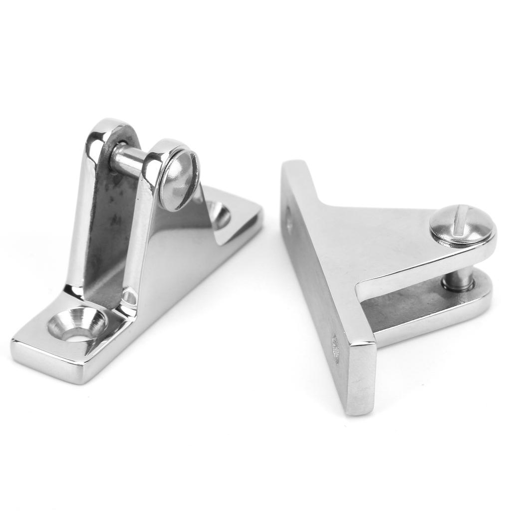 2pcs Bimini Top 90 Degrees  Deck Hinge 316 Stainless Steel Heavy Duty Marine Boat Deck Hinge Mount