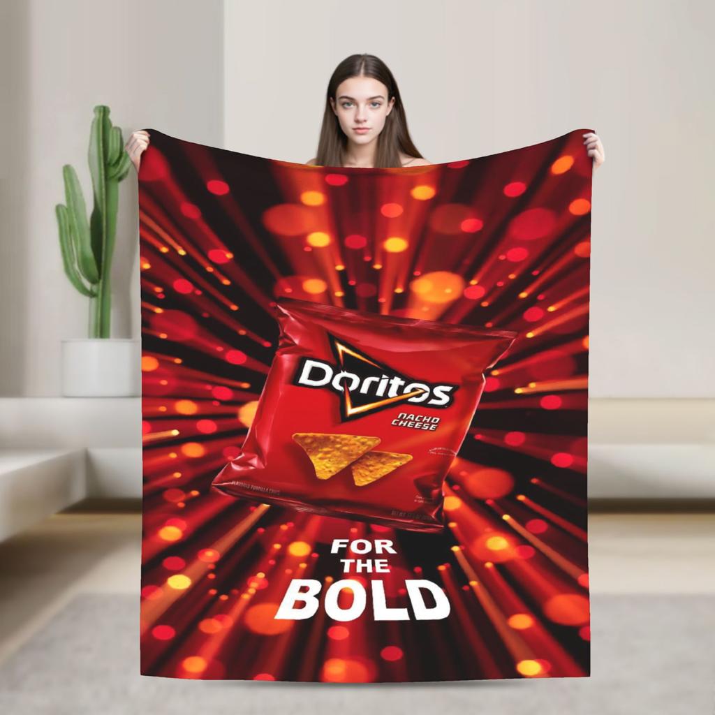 Кукурузные чипсы Doritos Воздушные закуски Пледы для путешествий Самолет Фланелевый плед для улицы Теплый дизайн Качественное покрывало Подарок