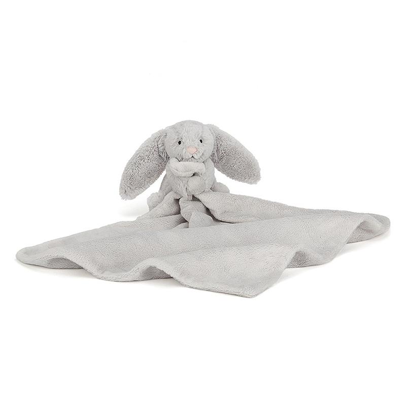 JELLYCAT Серия Кроликов Бонни Застенчивый Кролик Серебристый Успокаивающее Полотенце Кукла-Компаньон Плюшевая Кукла Высотой 34 см