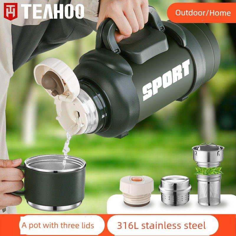 All-Steel Outdoor Travel Vehicle-Mounted Home Use 3-Liter Thermos Cup