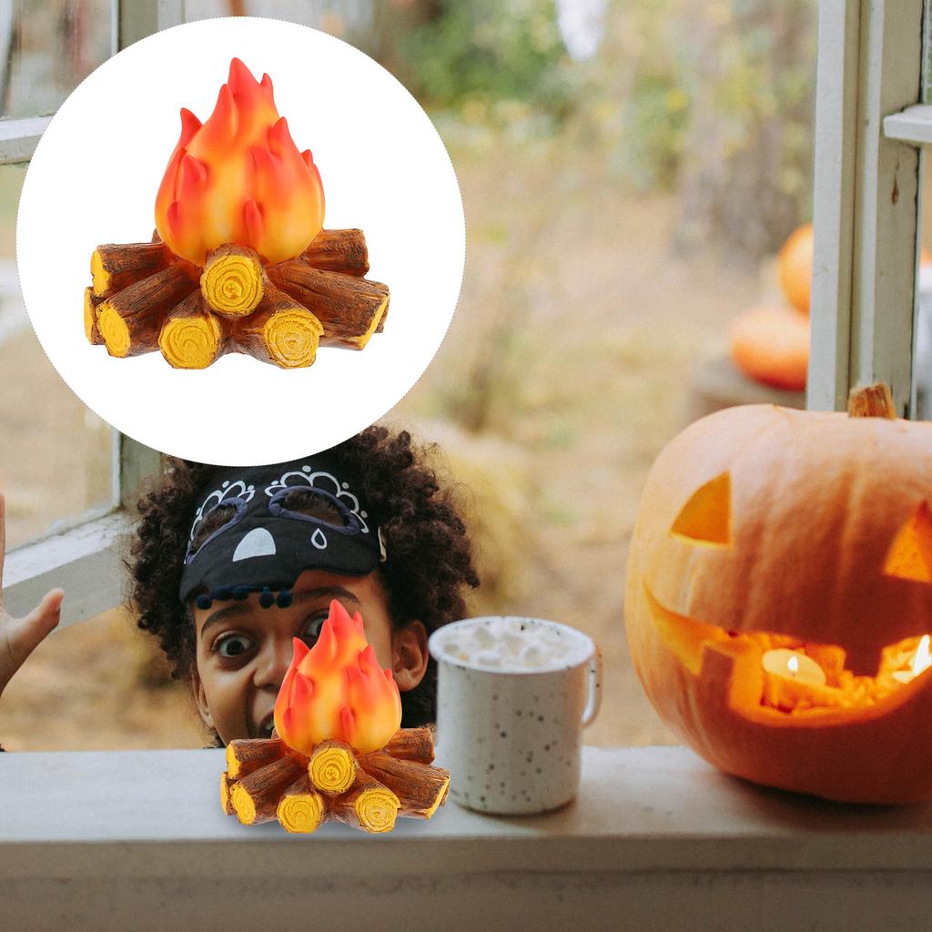 Светодиодная лампа с имитацией пламени дров Рождество Хэллоуин Декор для улицы Кемпинг Украшения Искусственная лампа-костер Светодиодный ночник