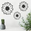 Stunning 3pcs Elegant Sunflower Silhouette Pendant! Metal Wall Art for Home Decor. Perfect for Bedroom Decoration for Walls.