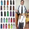 Plain Black Suspenders for Men Navy Red Burgundy Braces Unisex Strap Bretels Mannen Women Suspenders Y