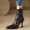 Sexy Pointed Toe High Heels Ankle Boots Women Shoes Designer 2025 Winter Elegant Chelsea Boots Party Dress Woman Pumps