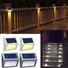 1/12pcs Solar Stainless Steel Step Light Waterproof Anti-corrosion and Environmental Protection Wall Light for Garden Fence Wall