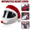 Funny Christmas Hat Motorcycle Helmet Cover Santa Claus Cycling Helmet Hood Merry Christmas Revels Decoration Hat Cartoon Cap