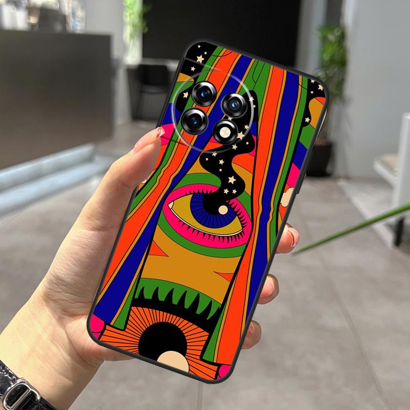 Rainbow 70s Groovy landscape Case For OnePlus Nord 5 CE 2 3 4 Lite N20 N30 OnePlus 15 R 13 12 11 10 Pro 10T 12R 13R Cover
