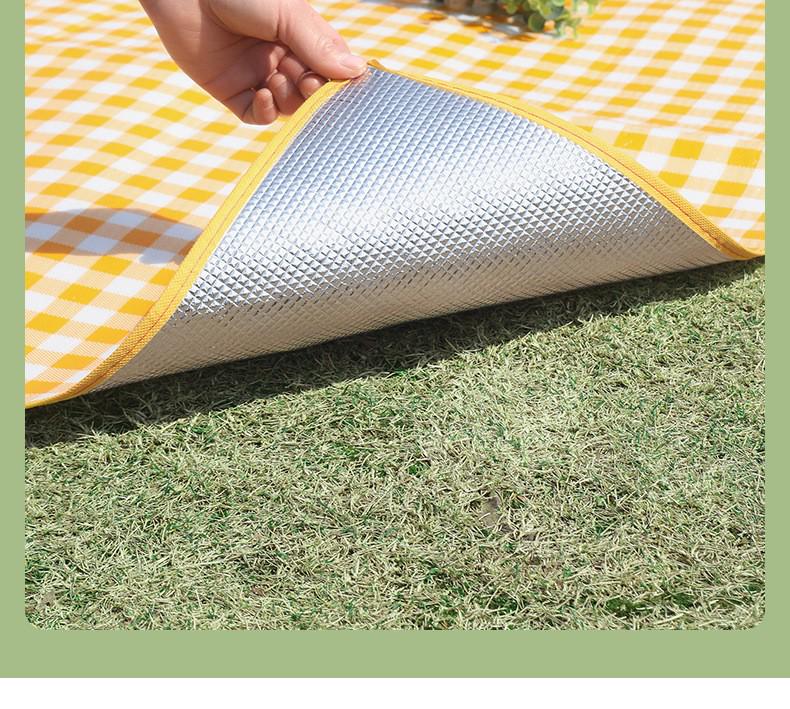 Outdoor Picnic Mat: Portable, Thickened, Moisture-Proof Cushion for Hiking, Camping, and Park Leisure.