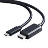 SANWA SUPPLY To HDMI Conversion Cable Male To HDMI Type-C (USB Type-C Male), 3m, Black, KC-ALCHD30