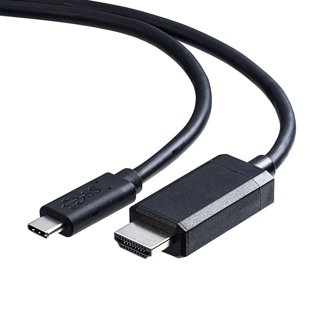 SANWA SUPPLY To HDMI Conversion Cable Male To HDMI Type-C (USB Type-C Male), 3m, Black, KC-ALCHD30