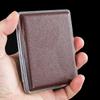 10cm Portable Leather Cigarette Case for 20 King Size Cigarettes - Durable Metal, Pressure-Resistant, and Moisture-Proof Storage Box
